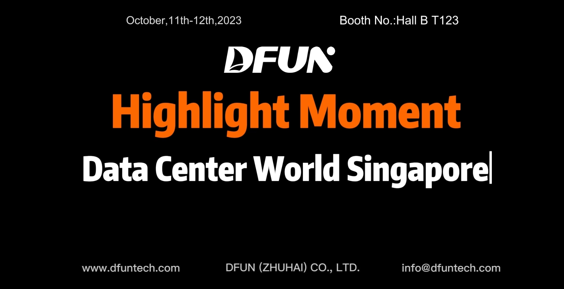 DFUN telah menghadiri Data Center World Singapore 2023